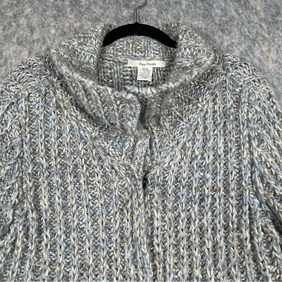 Free People Wool Blend Knitted Chunky Boxy Cozy Long Cardigan Sweater - M - Picture 9 of 16